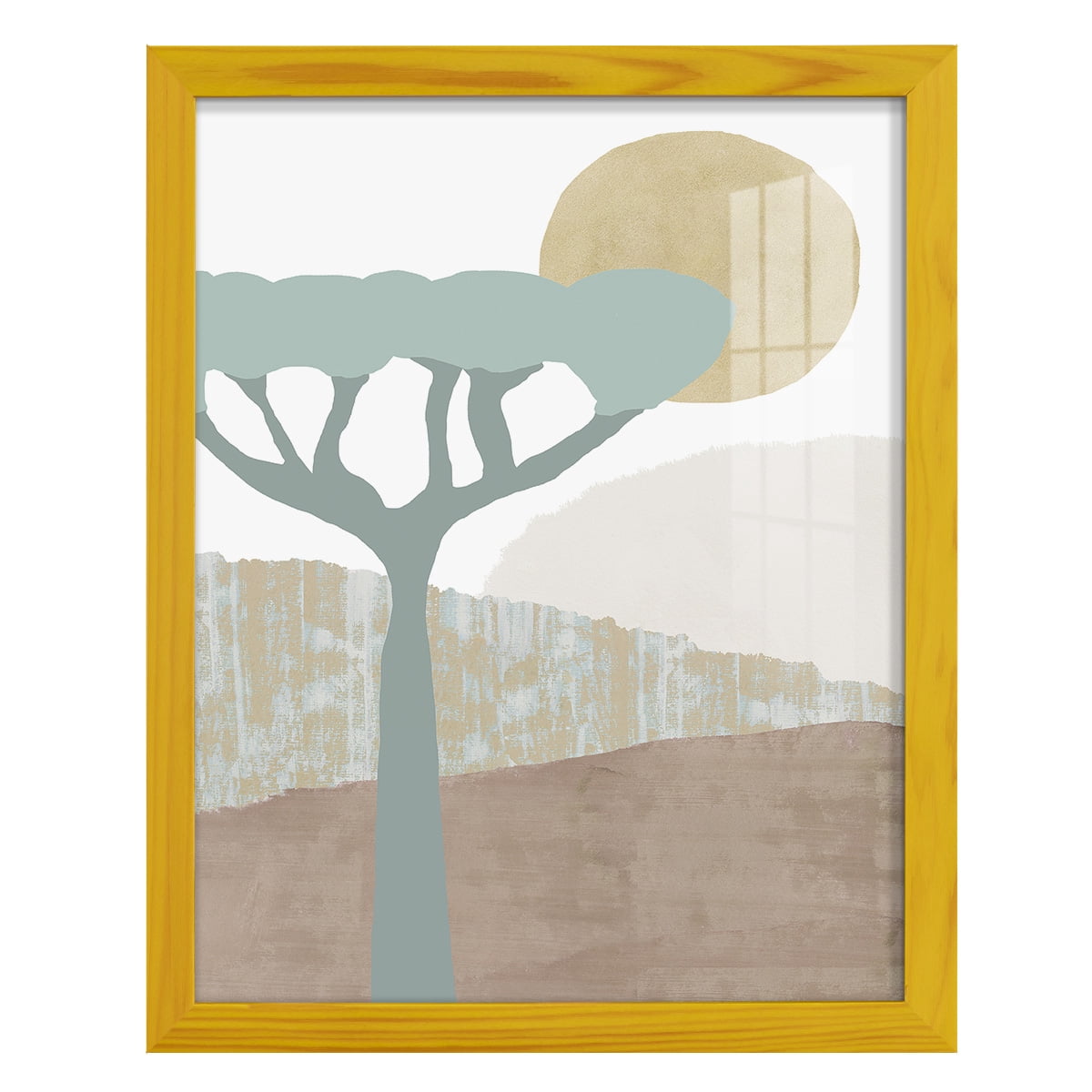 Ennerdale II - Framed Print w/glass - Sunflower Yellow