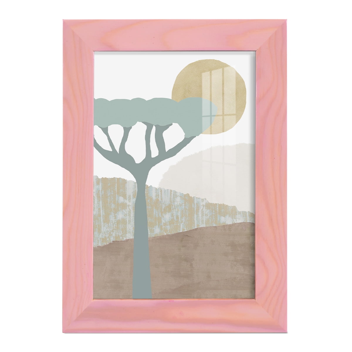 Ennerdale II - Framed Print w/glass - Sunset Pink