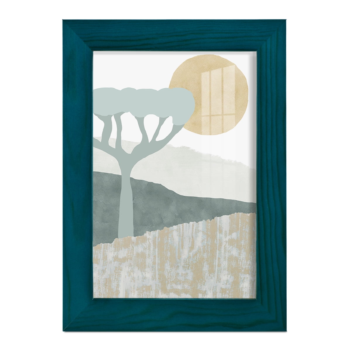 Ennerdale III - Framed Print w/glass - Ocean Blue