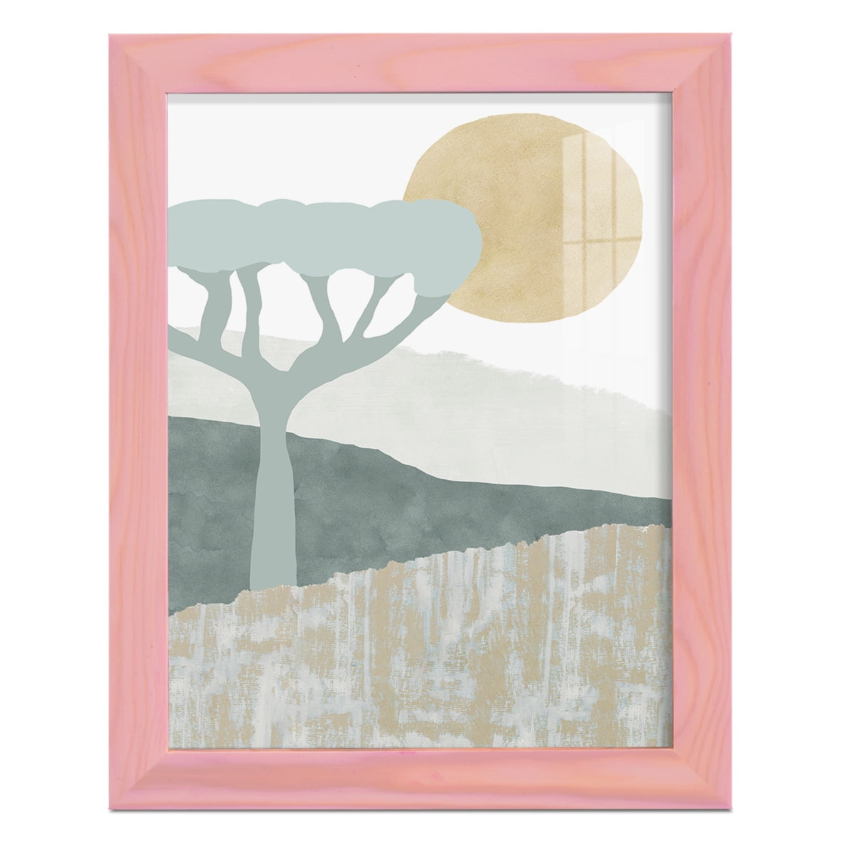 Ennerdale III - Framed Print w/glass - Sunset Pink