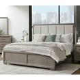 thumbnail image 1 of Ennesley Gray Wood Upholstered Panel Bed, King Size, 1 of 6