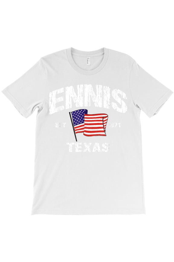 Ennis Texas TX USA Stars & Stripes Vintage Style, Hometown G20334 Unisex T-Shirt, Up to Size 5XL