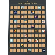 Enno Vatti 100 Things To Do Ultimate Bucket List Scratch Off Poster (16.5""x23.4"")