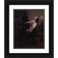 thumbnail image 1 of Enoch Wood Perry Jr. 20x24 Black Ornate Framed Double Matted Museum Art Print Titled: Young Franklin at the Press&nbsp; (1876), 1 of 5