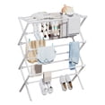 thumbnail image 1 of Enogets Expandable Clothes Drying Rack, Foldable & Collapsible Steel Laundry Drying Racks, White, 1 of 9