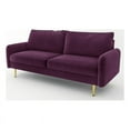 thumbnail image 1 of Enor Furniture Casey 70" Upholstered Modern Velvet Sofa in Purple, 1 of 8