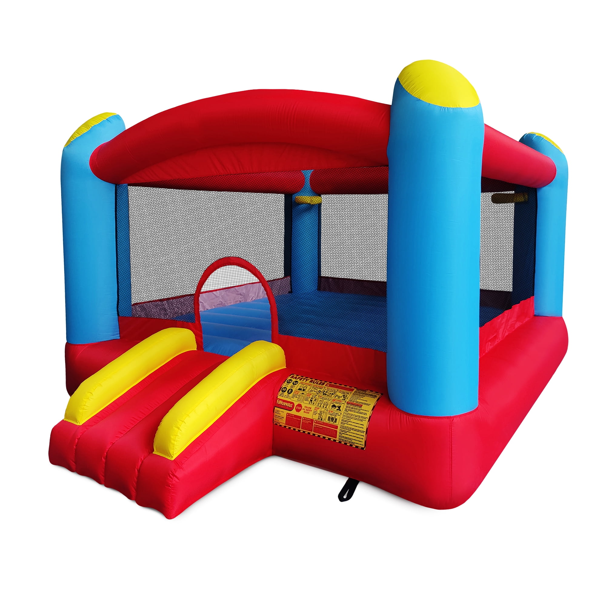 Funormous Giant Jumper Bouncer for Kids, Full Size Outdoor Play Big Bounce House with Blower