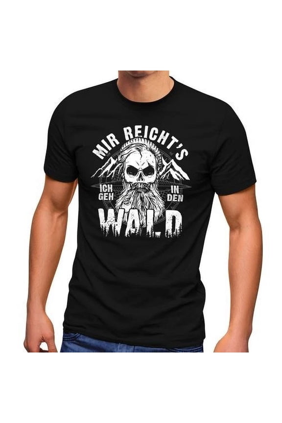 Enough I Go To The Woods Skull Skull With Beard Tshirt