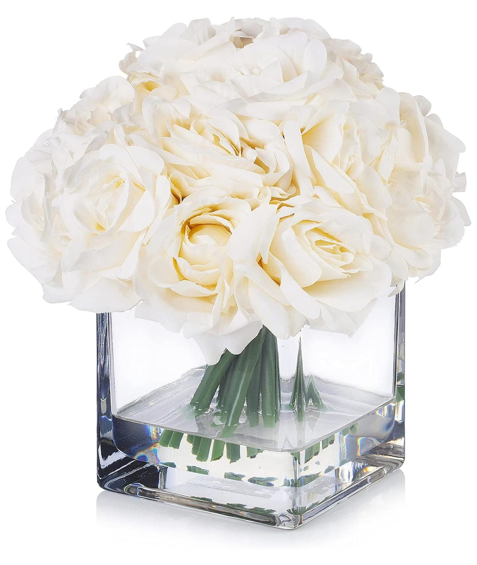 Enova Floral 18 Pieces Artificial Silk Roses Fake Flower Arrangement in — free download