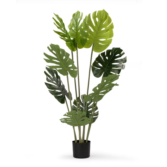 Enova Floral 48 inches Artificial Monstera Tree in Nursery Pot for Indoor Decoration