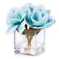 Enova Floral Artificial Real Touch Magnolia Faux Flowers Arrangement in
