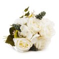 thumbnail image 1 of Enova Home 20" Tall Mixed Artificial Roses and Hydrangea Faux Flowers Bush for Home Office Wedding Vase Decoration (Beige), 1 of 3