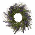 thumbnail image 1 of Enova Home 24" Lavender Mixed Artificial Flower Wreath, 1 of 2