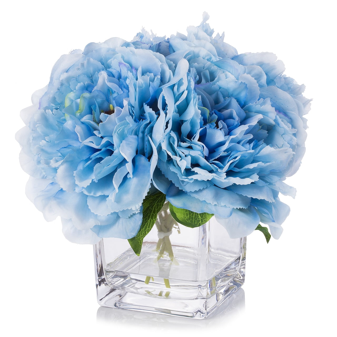 Enova Home Artificial Flowers Fake Silk Peony Flowers Arrangement in ...