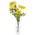 thumbnail image 1 of Enova Home Artificial Silk Daisy Faux Flowers Arrangement in Glass Vase with Acrylic Water for Home Office Decoration (Yellow), 1 of 4