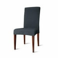 thumbnail image 1 of Enova Home Elegant Knitting Jacquard Box Cushion Chair Covers, Stretch Dining Chair Slipcover/Chair Protector Removable Washable (Set of 2, Grey), 1 of 5