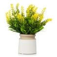 thumbnail image 1 of Enova Home High Quality Artificial Lavenders Flower Arrangement in Pot (Yellow), 1 of 4