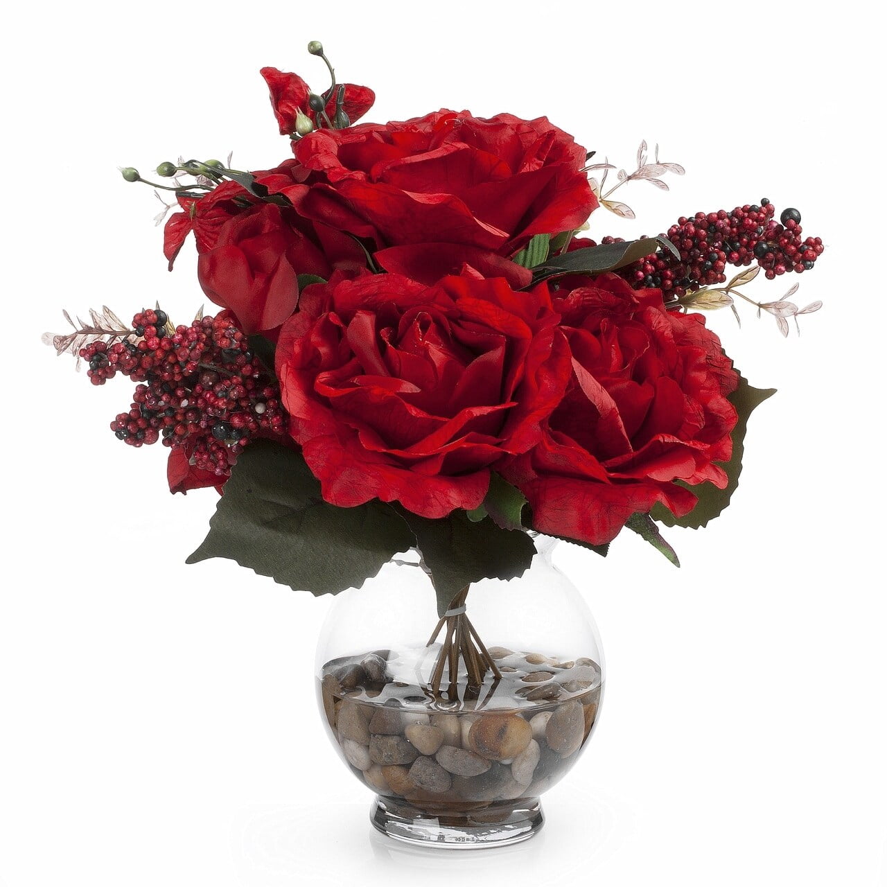 Enova Home Mixed Artificial Silk Roses Fake Flowers Arrangement in — free download