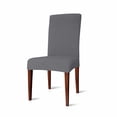thumbnail image 1 of Enova Home Stretch Removable Washable Dining Chair Slipcover/Chair Protector, Elegant Knitting Jacquard Box Cushion Chair Cover (Set of 2, Light Grey), 1 of 5