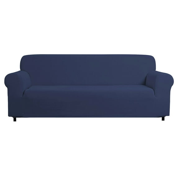 Enova Home Ultra Soft Stretch Fabric Sofa Slipcovers Removable Anti-Dirty Fitted Furniture Protector (Dark Blue)