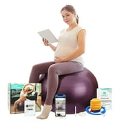 Enovi Care+ Birthing Ball, Yoga Ball for Pregnancy, Exercise Ball Specially Designed for Mothers-to-Be, 75cm