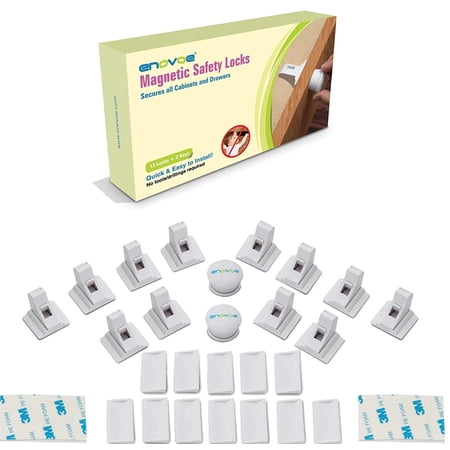 Enovoe Magnetic Locks - 12 Locks + 2 Keys