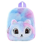 Enowise-YL Kid'S Backpack Mini Fluffy Schoolbag For Girls Cartoon Plush Unicorns Design Student Cute Travel Book Bag