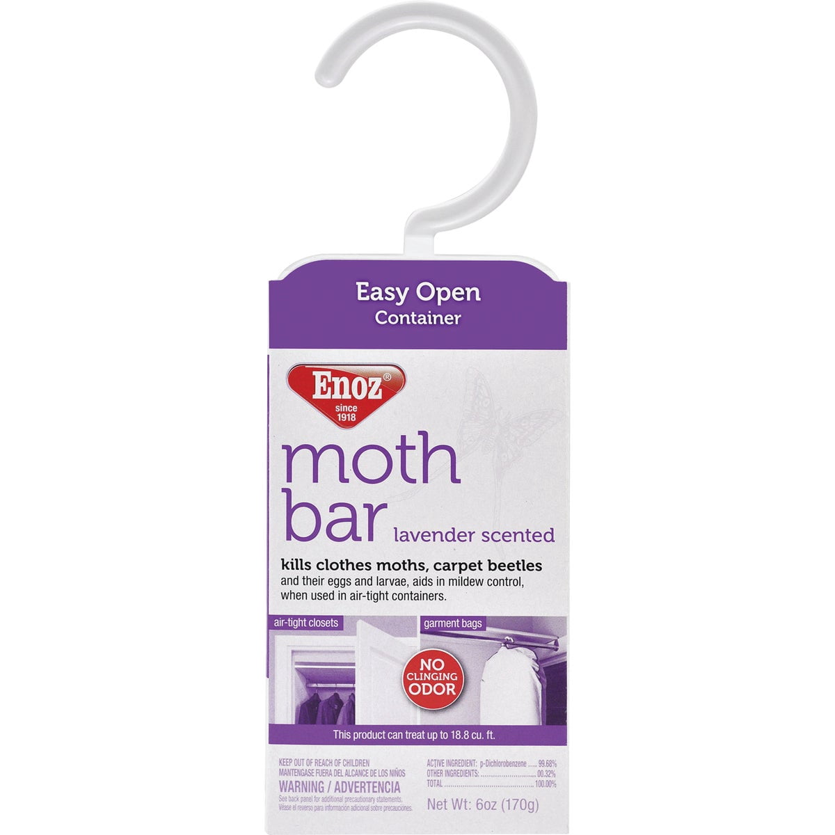 Enoz Moth Bar, Lavender Scent (Case of 6)