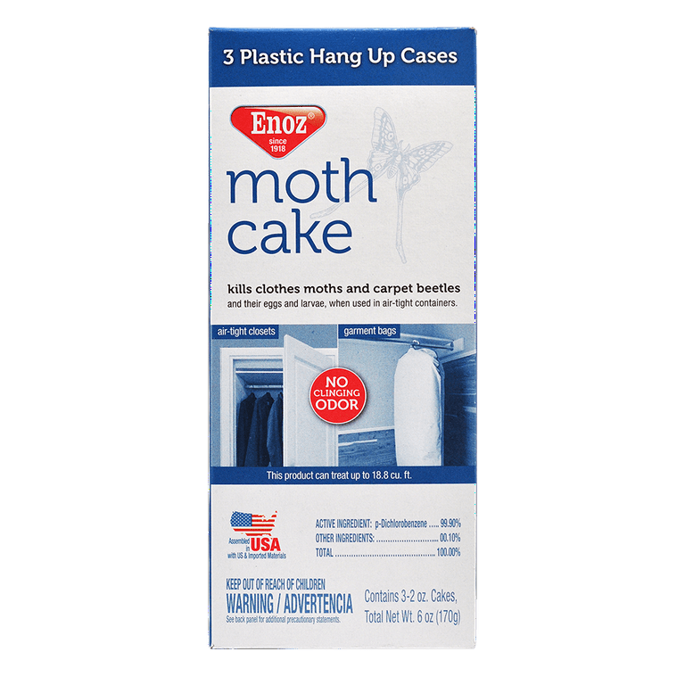 Enoz Moth Cake Unscented - 3 CT