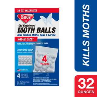 12 Pack MothGuard Moth Balls Old Fashioned Original Moth Balls, Repellent  Closet Clothes Protector, No Clinging Odor, Kills Clothes Moths, Eggs