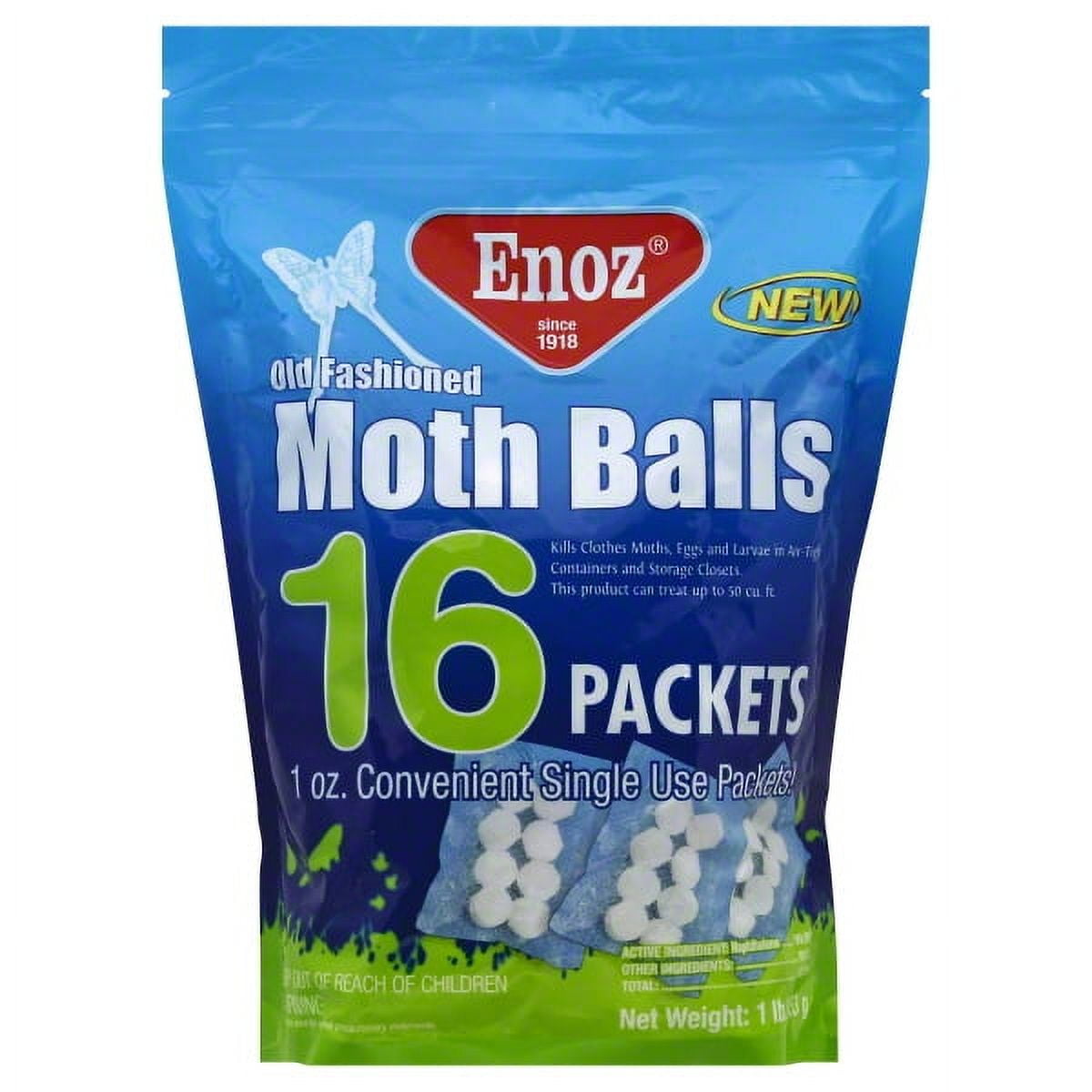 Enoz Old Fashioned Moth Balls, 16 Ounce