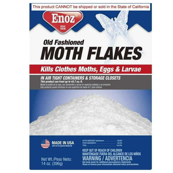 Enoz Old Fashioned Moth Flakes - Moth Killer for Closets - 14 Ounce