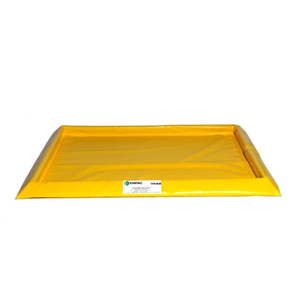 Enpac 4 Drum SpillPal Spill Pad, Yellow, Foam Sidewalls, Low Profile, Tough, Durable, Two-Way Air Relief, Foldable