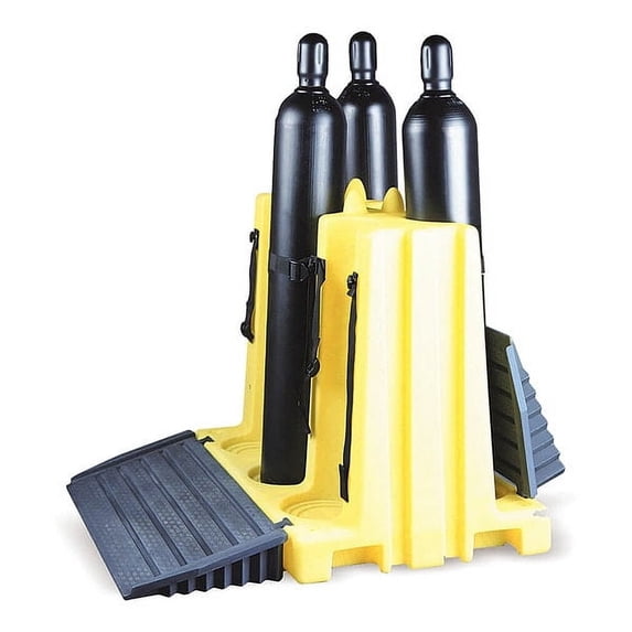 Enpac Cylinder Pallet,31" W,1,200 lb,Yellow 7202-YE