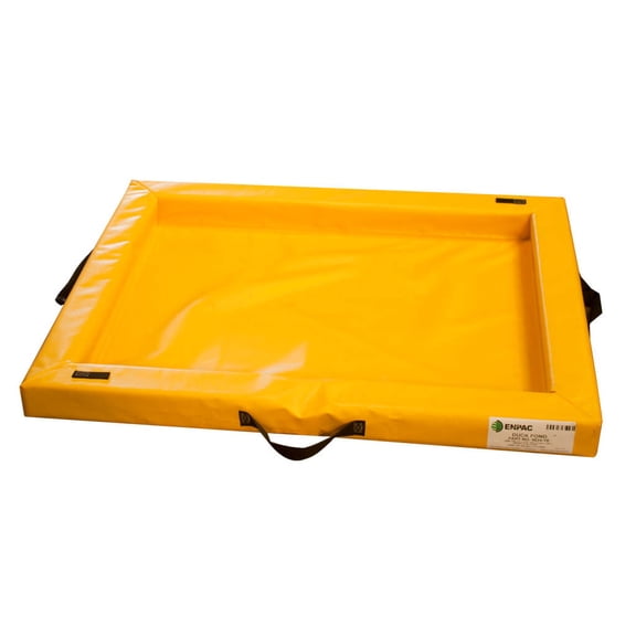 Enpac Portable Duck Pond Mini Containment Berm with Foam Sidewalls & Tie Down Straps, Lightweight, Made in America 2'x2'x4"