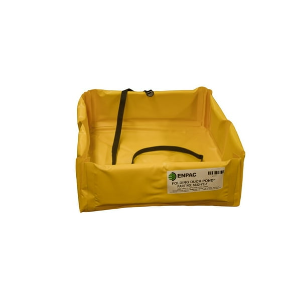 Enpac Folding Duck Pond Mini Berm, 2'x3', Yellow, PVC Material, Durable, 6 in. Sidewalls, Foldable, Quick Use, Lightweight CA3