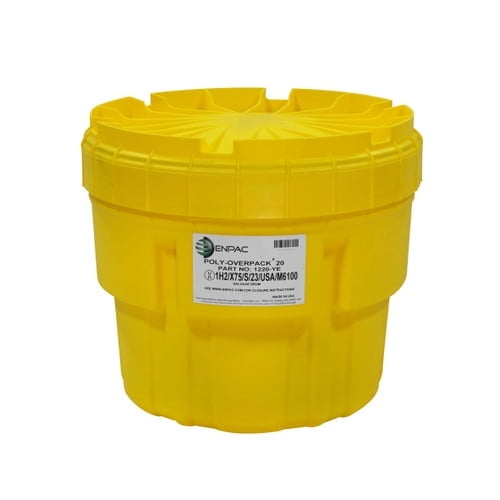 Enpac Poly-Overpack Salvage Drum, Yellow (20 Gallon)