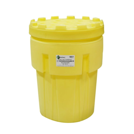 Enpac Poly-Overpack Salvage Drum, Yellow (95 Gallon)