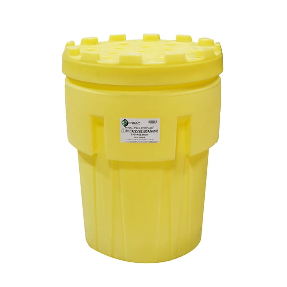 Enpac Poly-Overpack Salvage Drum, Yellow (95 Gallon)
