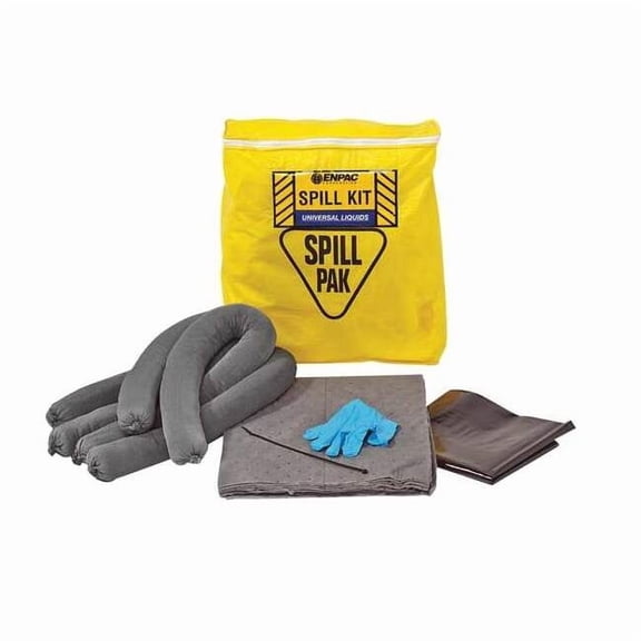 Spill Kit, 3 gal Volume Absorbed per Kit, 5 gal Capacity, Bag, Yellow, 22 13-SP2U