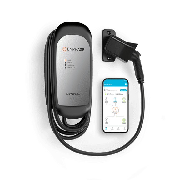 Enphase Smart Level 2 EV Charger with Wi-Fi, Safety Certified, 32 Amp, 240v, NEMA 14-50 Plug, Ruggedized 25ft Cable & J1772 Connector, IQ 40 Home Electric Car Charging Station