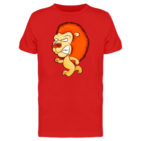 Enraged Lion Cartoon Tee Men's -Image by Shutterstock