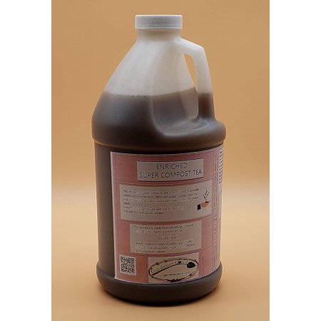Enriched Super Compost Tea (Half Gallon (64 oz)) Natural and Organic for Plant Food, Nutrient, Fertilizer and Growth Efficiency