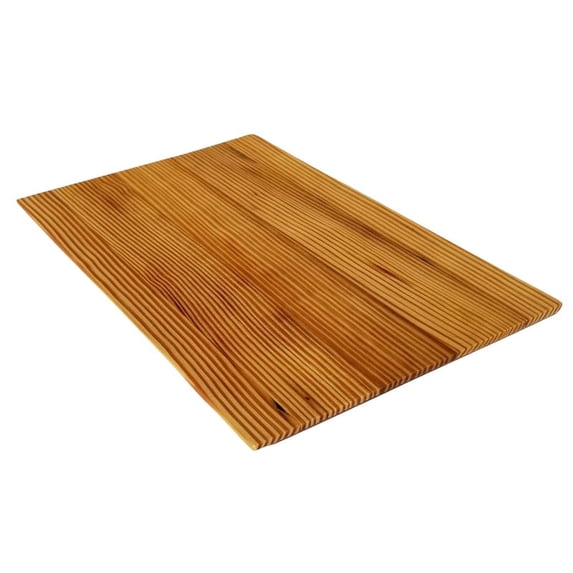 Enrico 15" X 9.5" 150-Year-Old Reclaimed Wood Serving Board in Brown & Gold