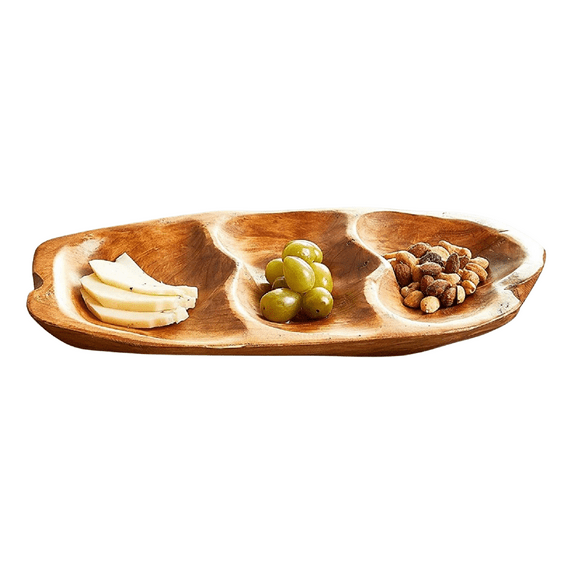 Enrico RootWorks Reclaimed Fir Tree Wood 3-Section Server in Natural (Large)