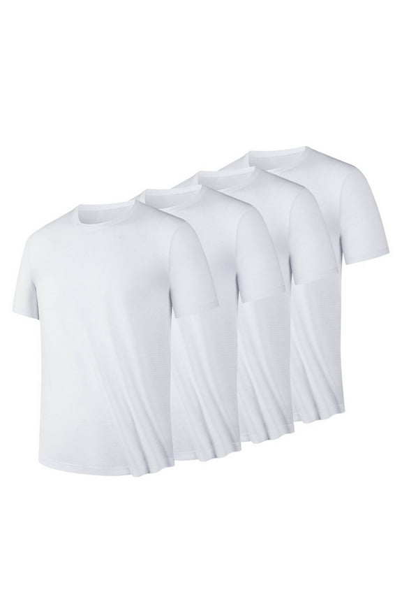 4 Pack Mens Crew Neck Tshirt Summer Short Sleeve Tee Tops for Men Casual Stylish Solid Color Basic Tees