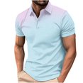 thumbnail image 1 of Enridrech Big and Tall Mens Shirts Comfort Casual Stylish Collared Shirt Top Color Block Short Sleeve Tops for Men, 1 of 4