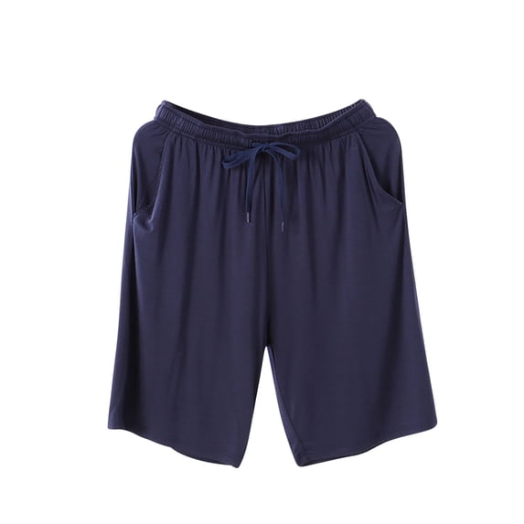 Enridrech Big and Tall Pajamas Shorts for Men Thin Bottoms Loungewear Short Pants with Drawstring Elastic Waist