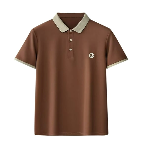 Enridrech Big and Tall Shirt for Men Casual Business Stylish Short Sleeve Shirts Top Comfortable Collared Clothes