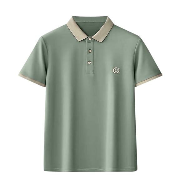 Enridrech Big and Tall Shirt for Men Casual Business Stylish Short Sleeve Shirts Top Comfortable Collared Clothes